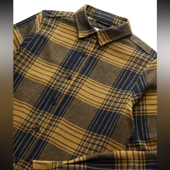 ANIAN Sunday Flannel Shirt - Women’s - gold/navy - XL - Picture 4 of 11